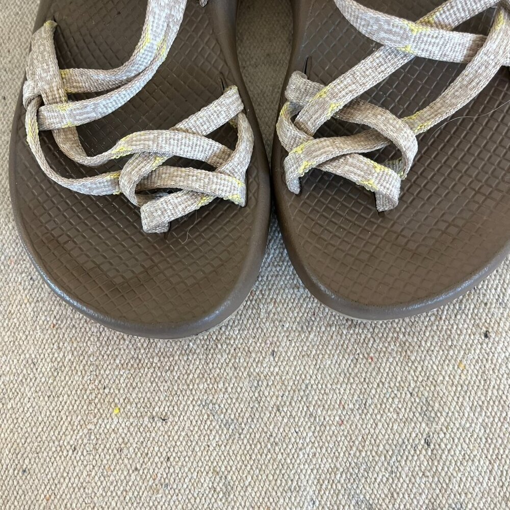 Chaco Women's Strappy Sandals in Brown and Beige - Picture 4 of 8